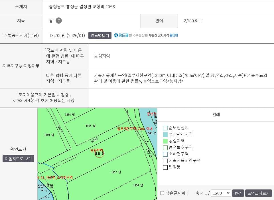 충청남도 홍성군 결성면 교항리 1056 답