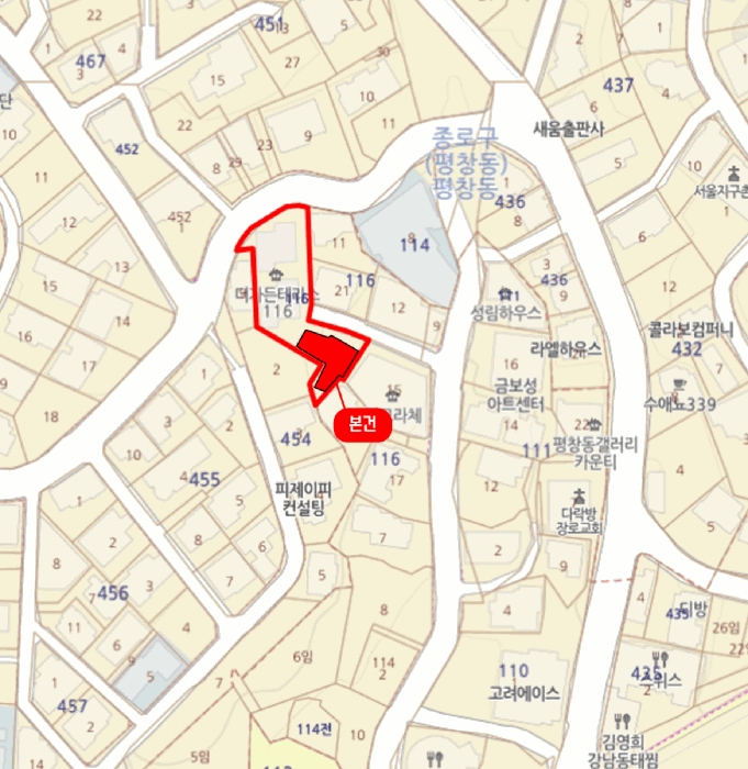 서울특별시 종로구 평창동 116 더가든테라스116 3동 1,2층102호
