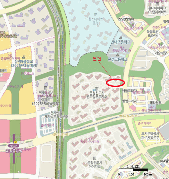 경기도 파주시 목동동 1142 운정신도시센트럴푸르지오 근린생활시설1동 1층110호