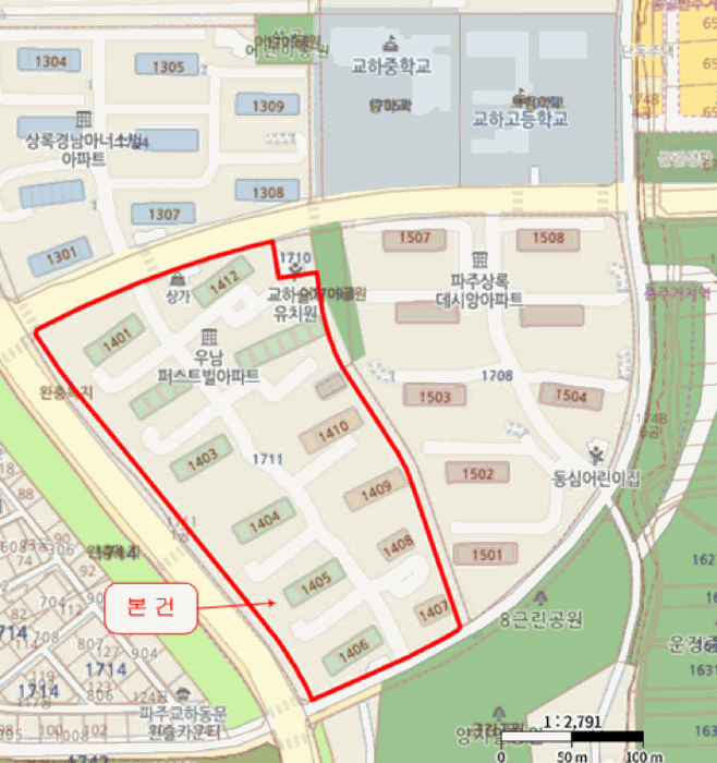 경기도 파주시 동패동 1711 책향기마을우남퍼스트빌아파트 1405동 6층601호