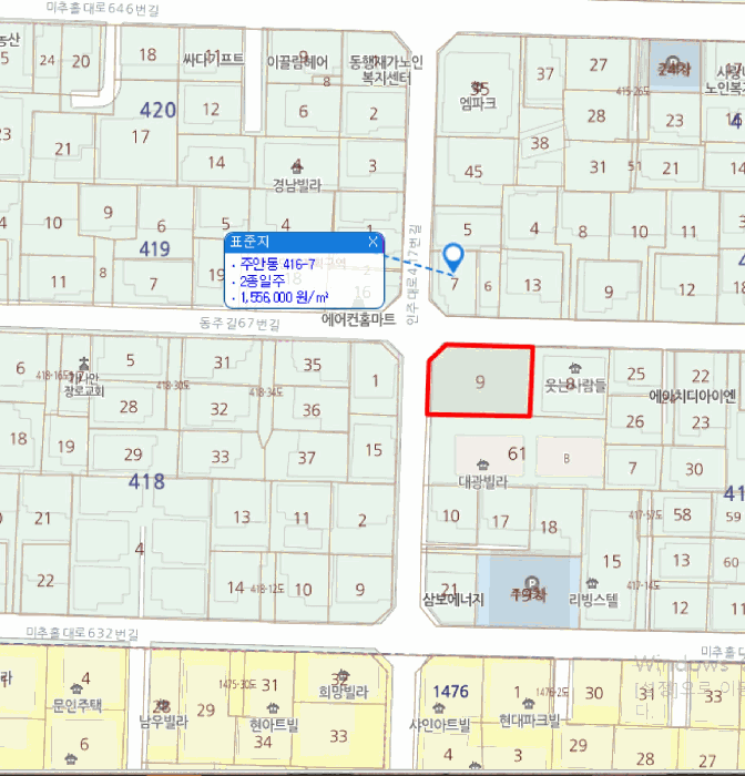 인천광역시 미추홀구 주안동 417-9