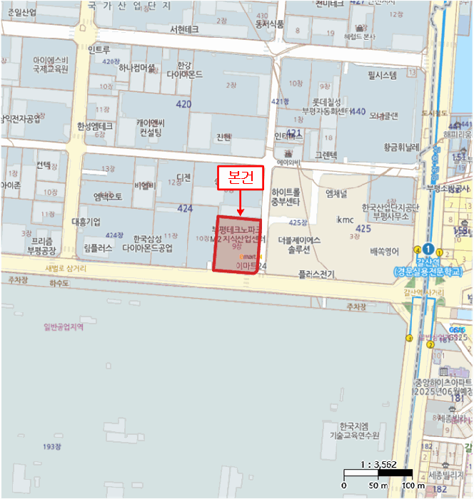 인천광역시 부평구 청천동 424-9 부평테크노파크엠2  1층 107호