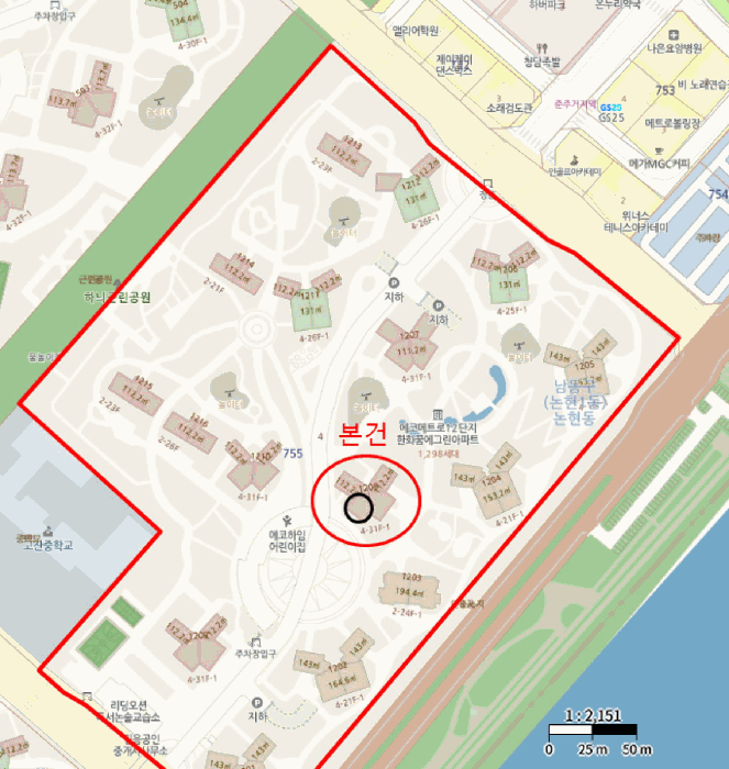 인천광역시 남동구 논현동 755-4 에코메트로12단지한화꿈에그린아파트 1208동 2층 203호