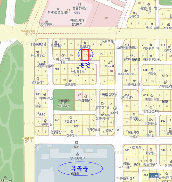 경기도 안산시 상록구 부곡동 686-17  지층비02호