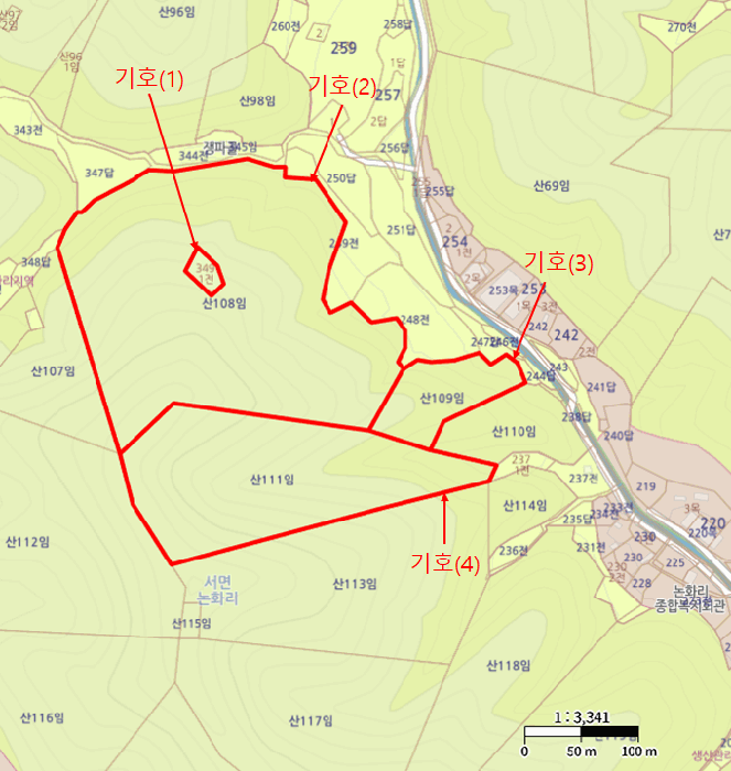 강원특별자치도 양양군 서면 논화리 349-1
