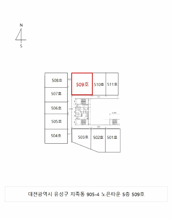 대전광역시 유성구 지족동 905-4 노은타운  5층509호
