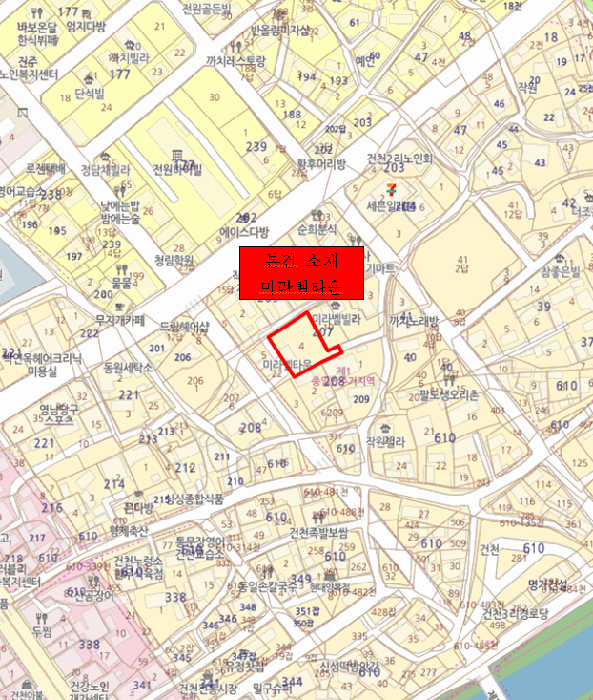 경상북도 경주시 건천읍 건천리 207-4 미라벨타운  5층502호