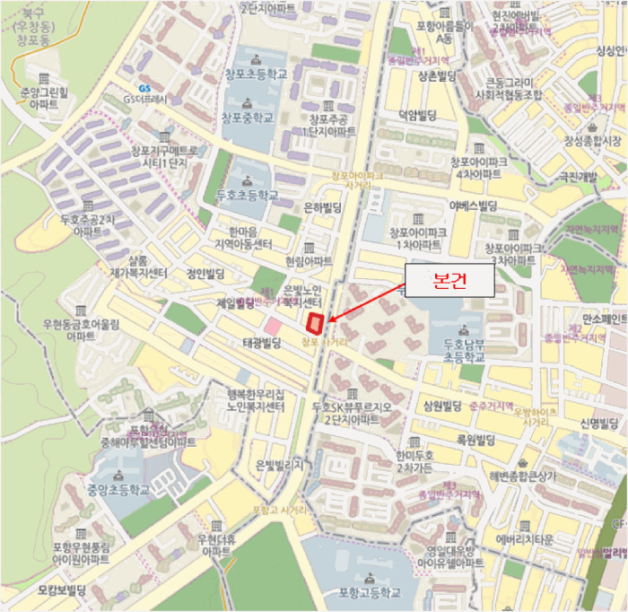 경상북도 포항시 북구 창포동 636-5 쌍용상가 비동 2층 203호