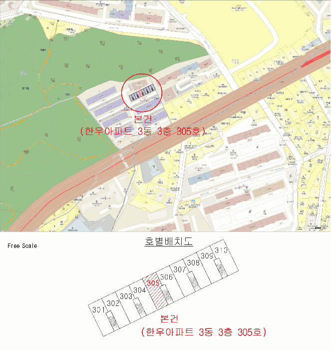 대구광역시 달성군 화원읍 구라리 1734-2 한우아파트 3동 3층305호