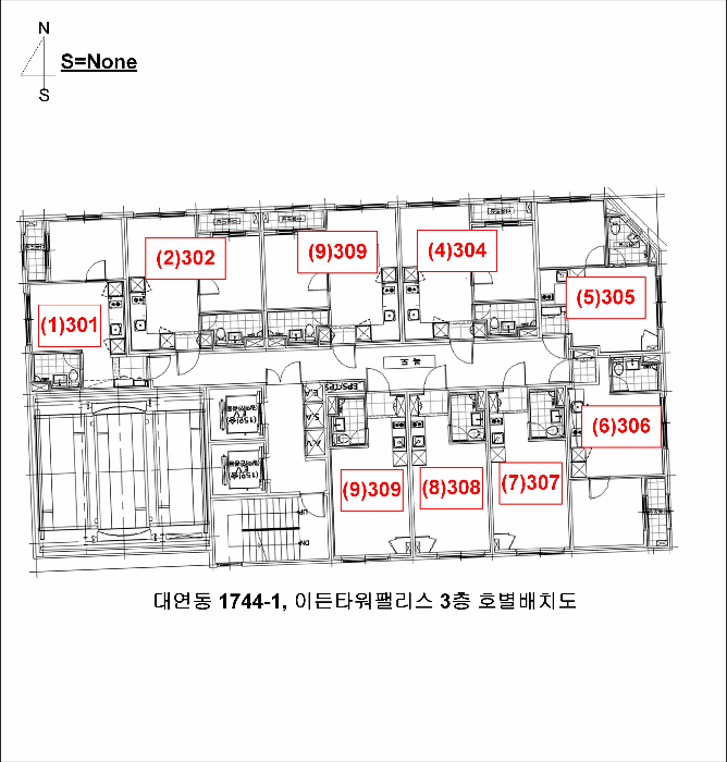 부산광역시 남구 대연동 1744-1 이든타워팰리스  3층301호