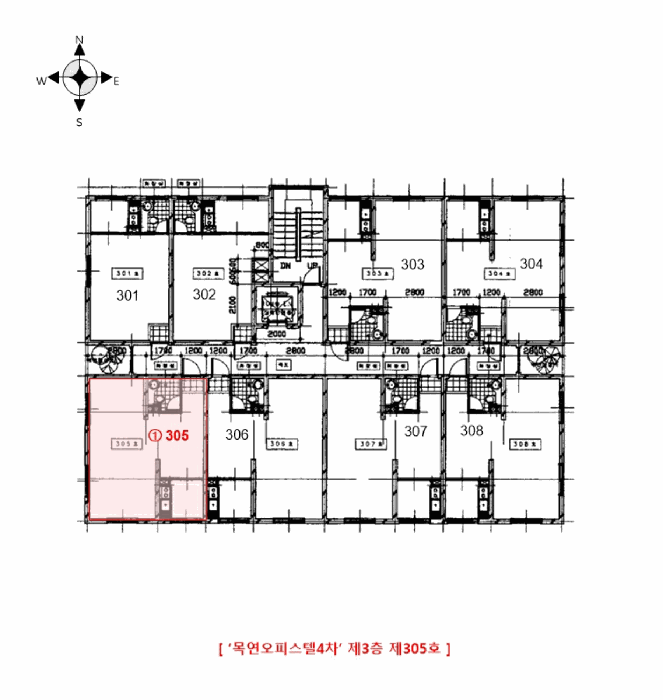 경상남도 김해시 어방동 531-7 목연오피스텔4차  3층305호