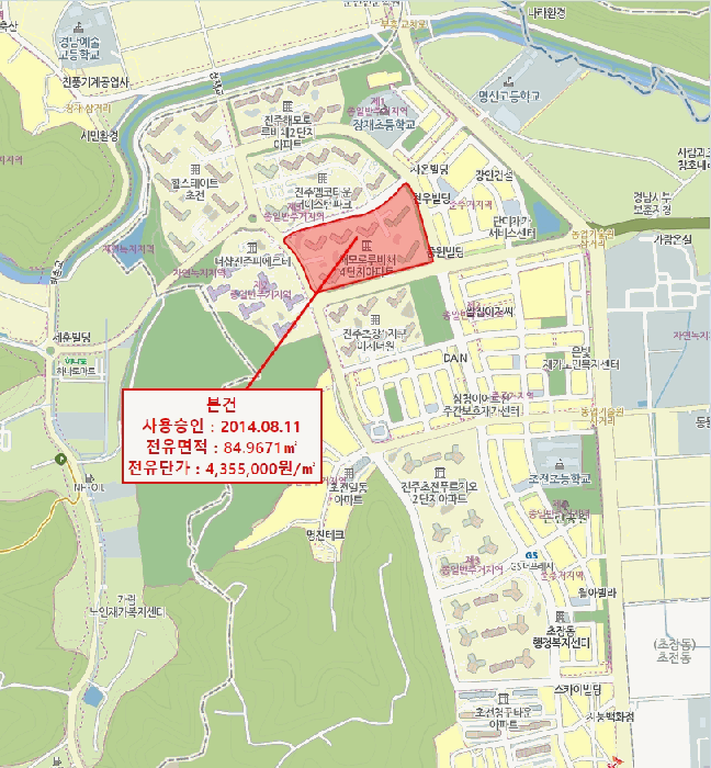 경상남도 진주시 초전동 1670 초전해모로루비채4단지 402동 14층1404호