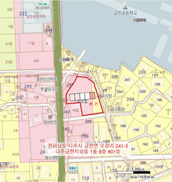 전라남도 나주시 금천면 오강리 241-3 나주금천지오빌 1동 6층601호